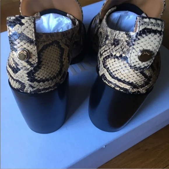 Chloé Adelie Python Loafers in Wheat Yellow 36 - Picture 7 of 11